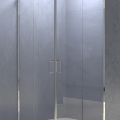 Cabine de chuveiro quadrada | 80x80x190 | Mod Cristal